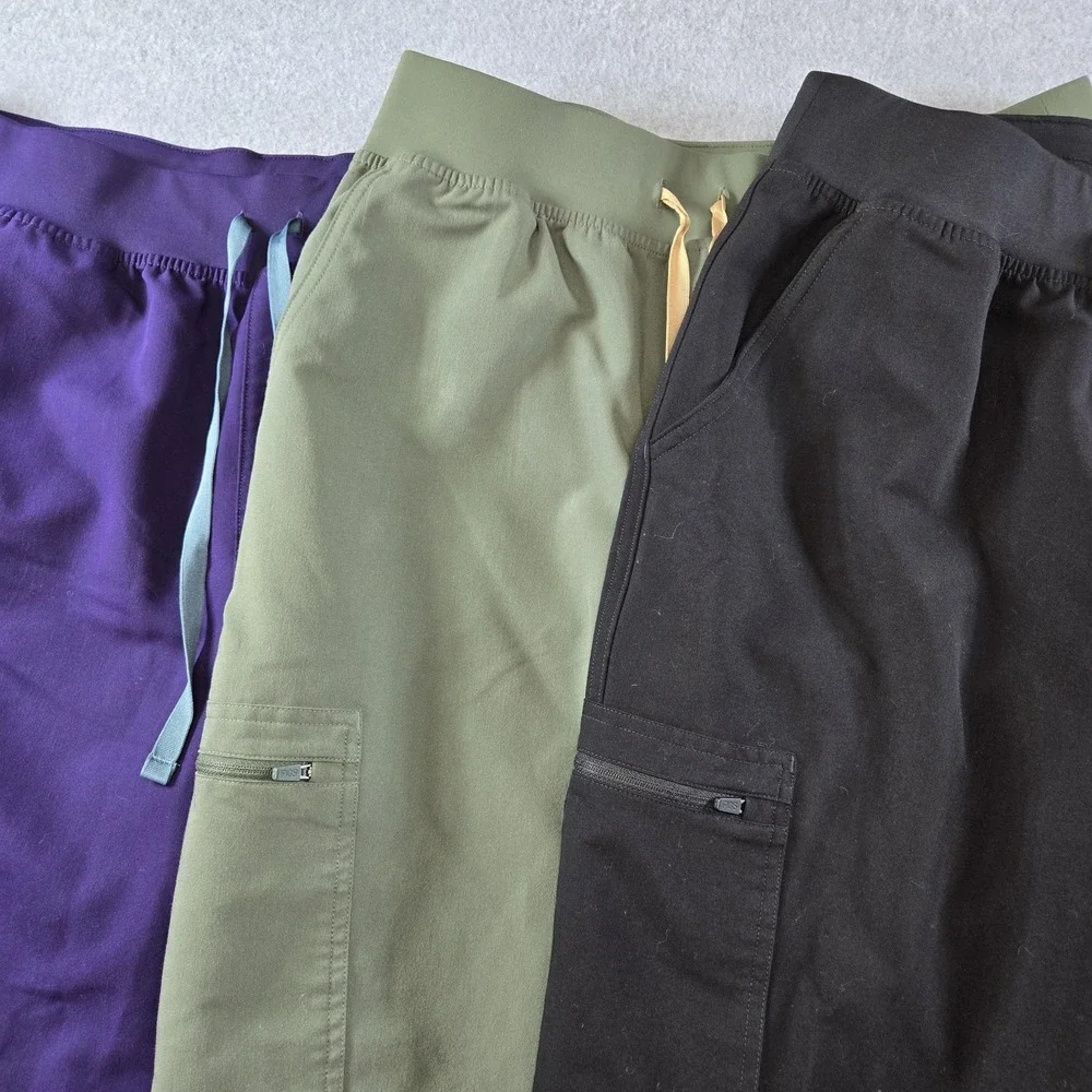 FIGS Pants Mens 36x32 Purple Cargo Relaxed Knit Polyester Viscose‎ Spandex